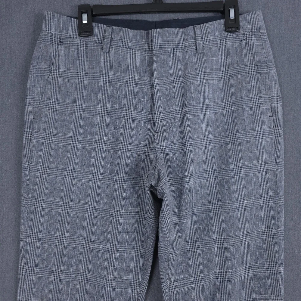 Bonobos Tollegno 1900 Dress Pants Mens 32x32‎ (Fits 32x31) Glen Check Wool Blend